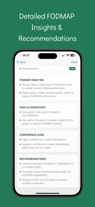 FODMAP Friendly AI Scanner Screenshot 3 of 5