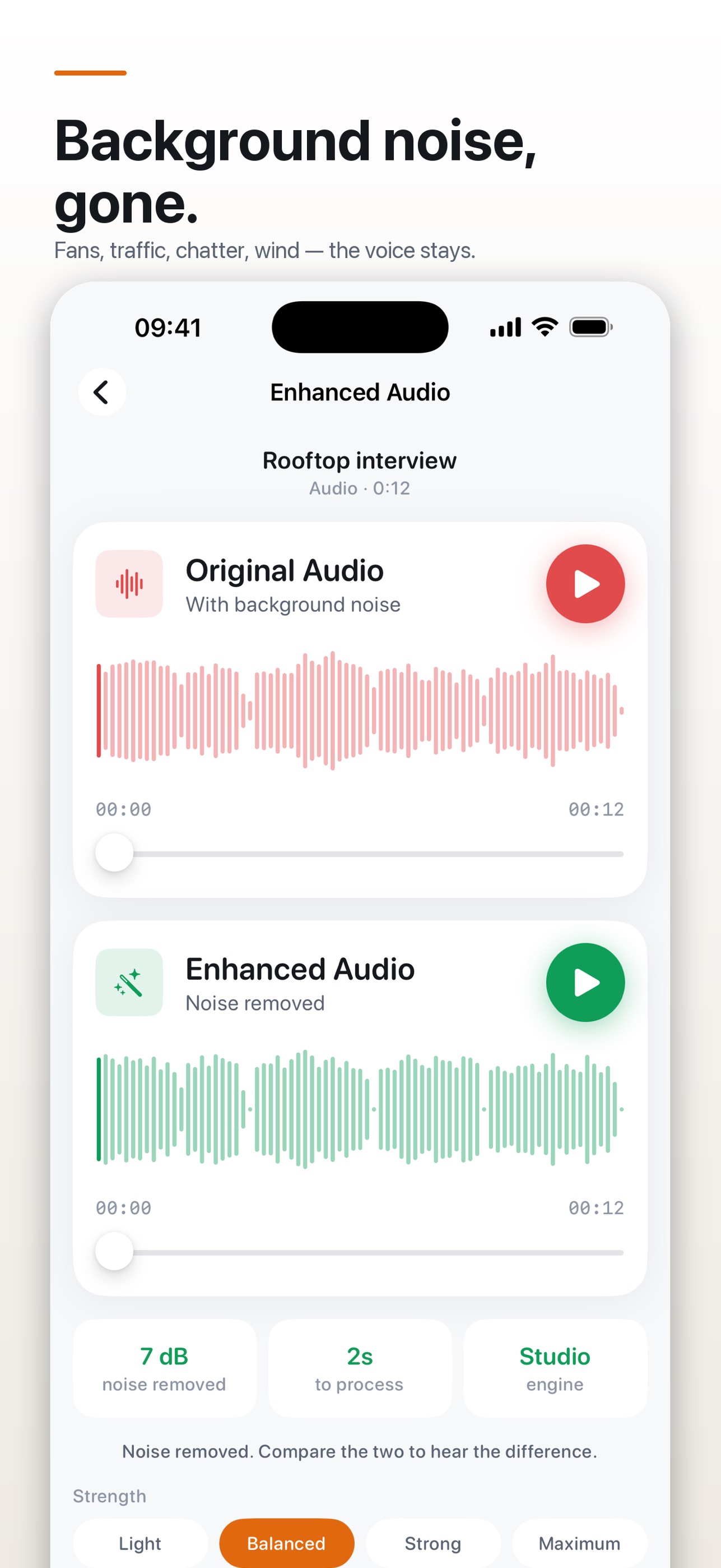 Screenshot 1 of AI Video & Audio Noise Remover