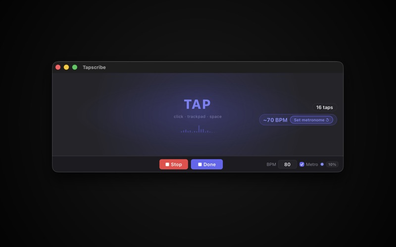 Tapscribe screenshot