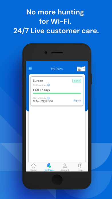 eSIM + Unlimited Data : GigSky Screenshot