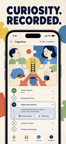 Baby Milestone Checklist 0-3 iPhone screenshot