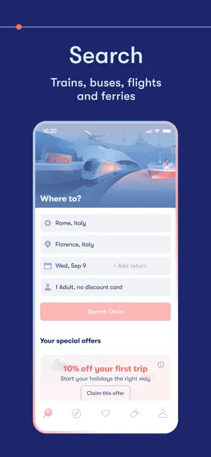 Omio: Book Train, Bus & Flight screenshot 2