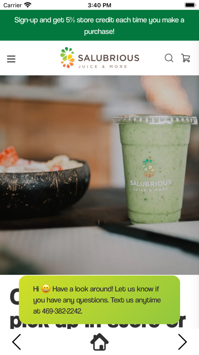 Salubrious Juice Rewards Screenshot