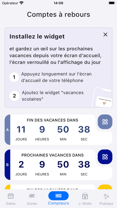 Vacances scolaires 2024-2025 Screenshot