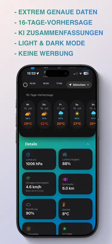Wetter Ultra - Regen & Widgets screenshot 2 of 7