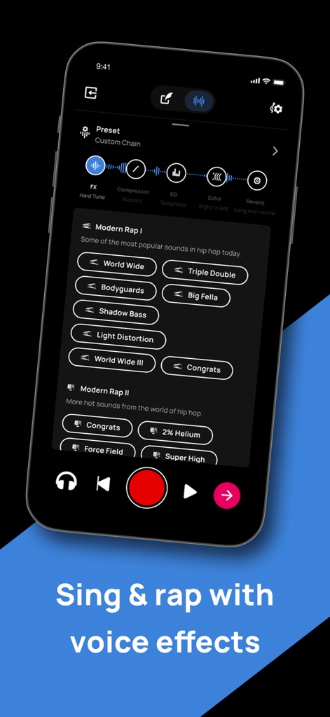 Voloco: Vocal Recording Studio - Voice FX Catalog