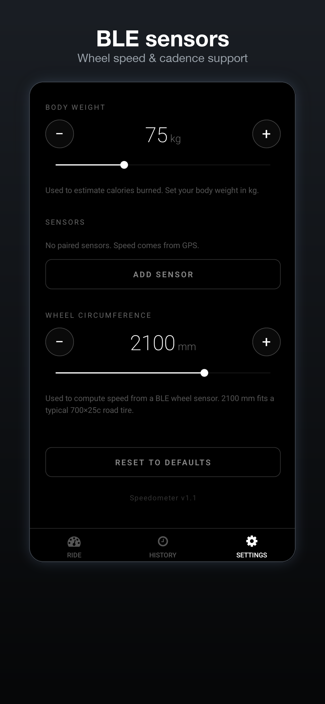 DarkSpeed: Bike Speedometer screenshot 4