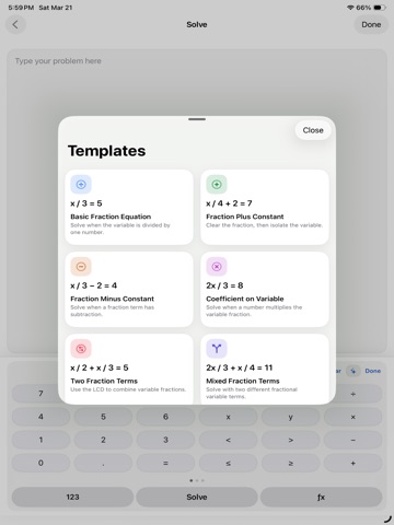 MakesSense: Math Solver iPad screenshot
