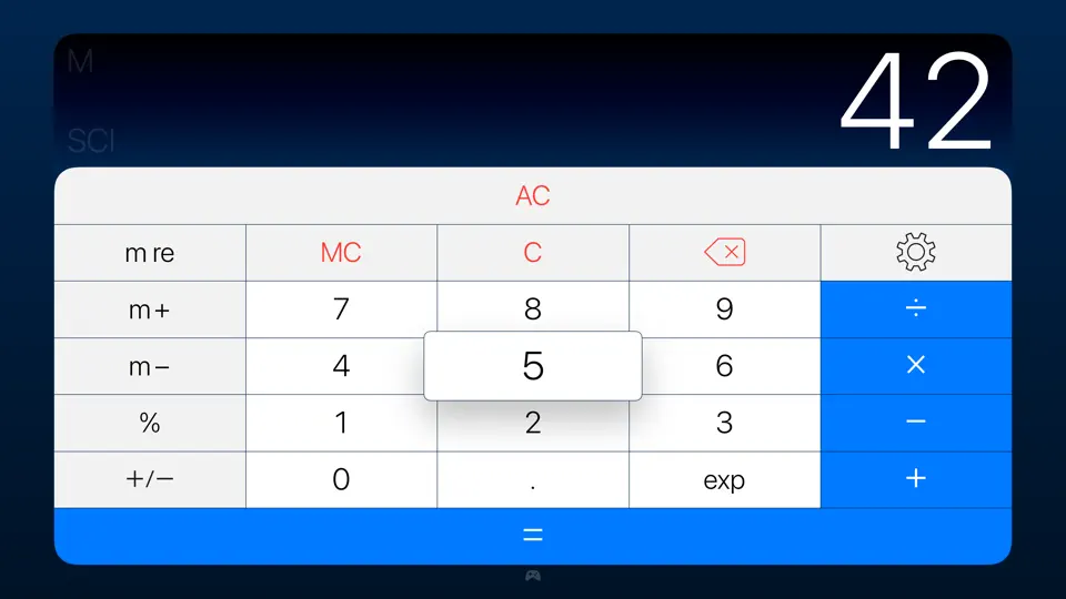 Captura de pantalla de PCalc TV en iPhone 1