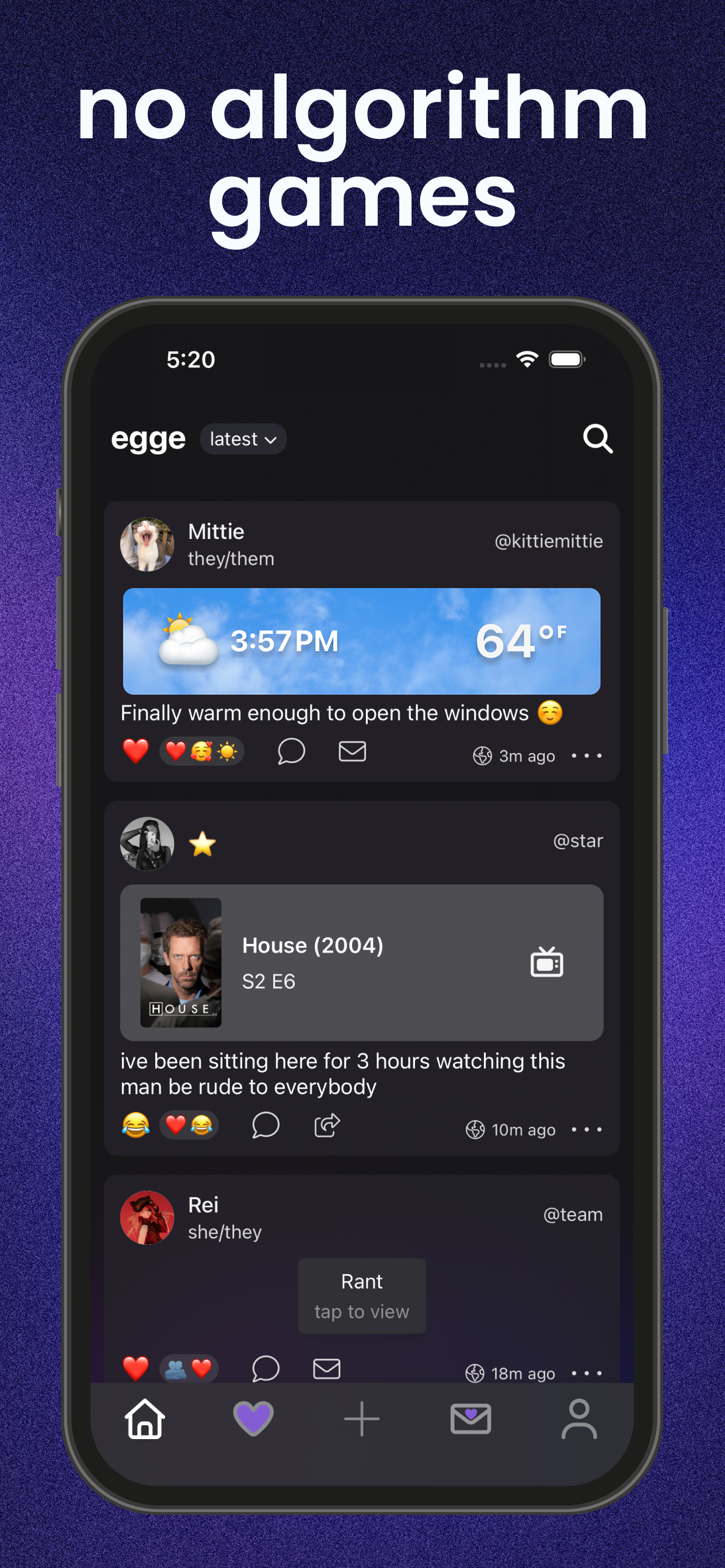 egge - post without pressure