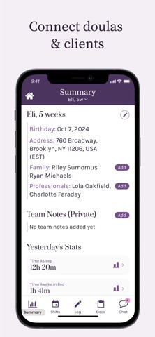 DoulaConnect iPhone screenshot
