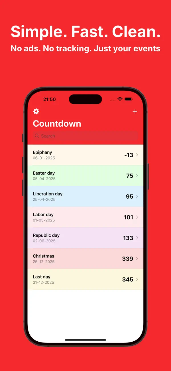 #1. Cοuntdown (iOS) Ved: Marco Tini