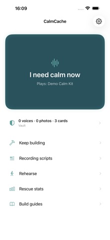 CalmCache — Your Calm, Cached iPhone screenshot
