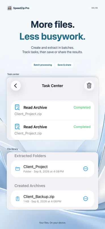 SpeedZip Pro : ZIP et 7Z screenshot 5 of 6