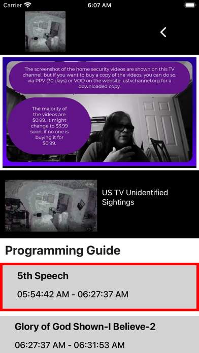 US TV Unidentified Sightings Screenshot