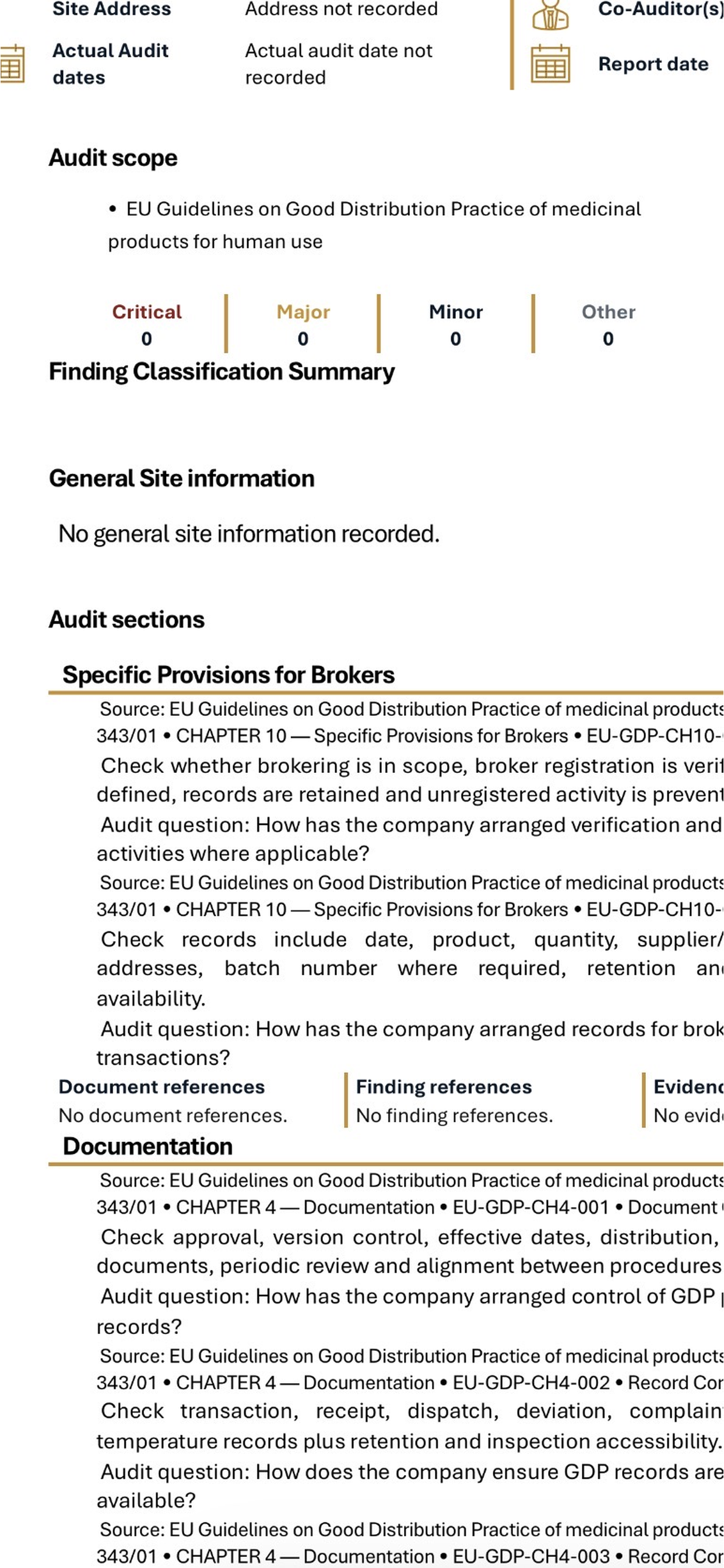 A1 Audit screenshot 7