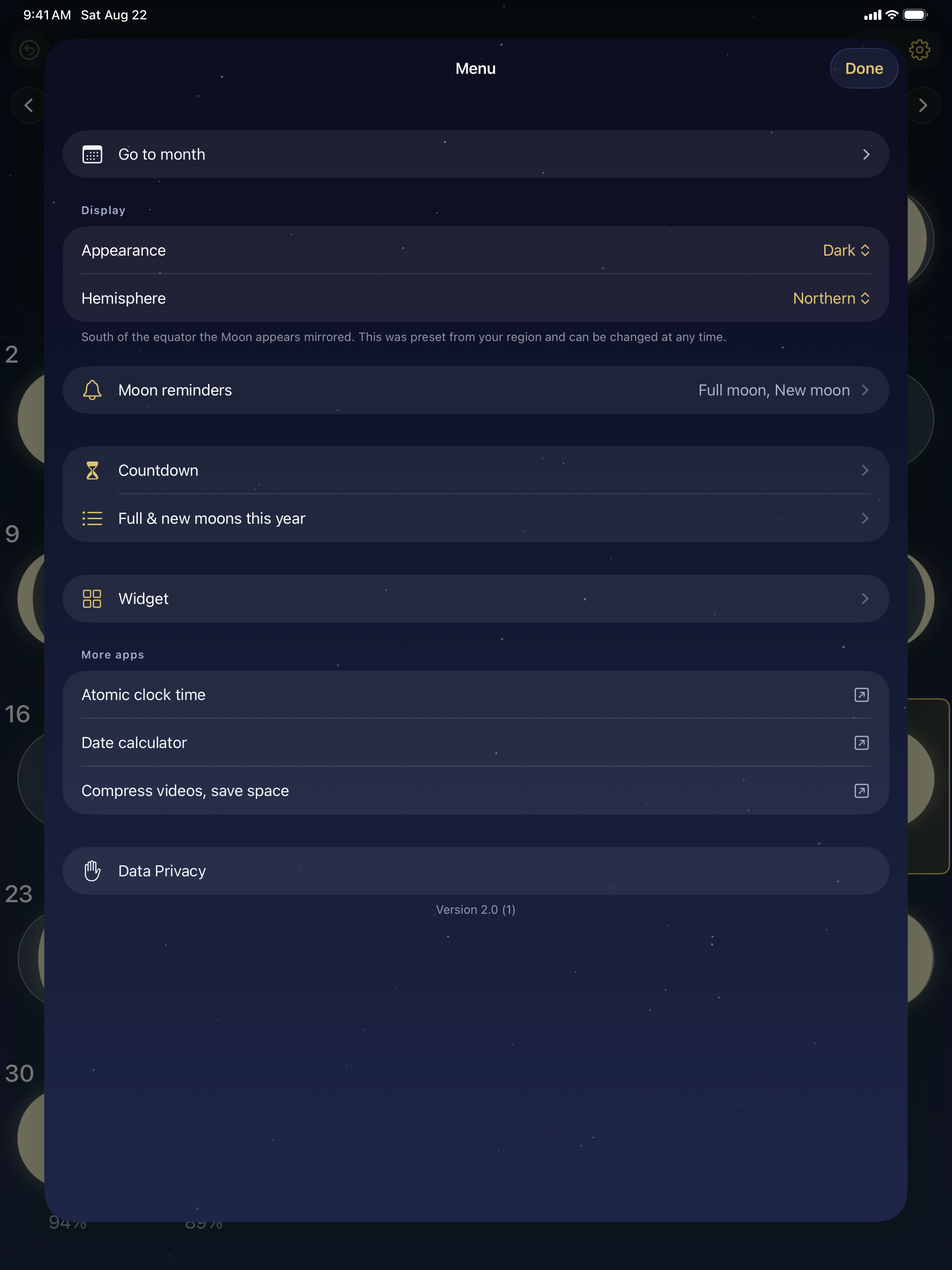 Moon Calendar with Moon Phases screenshot 17