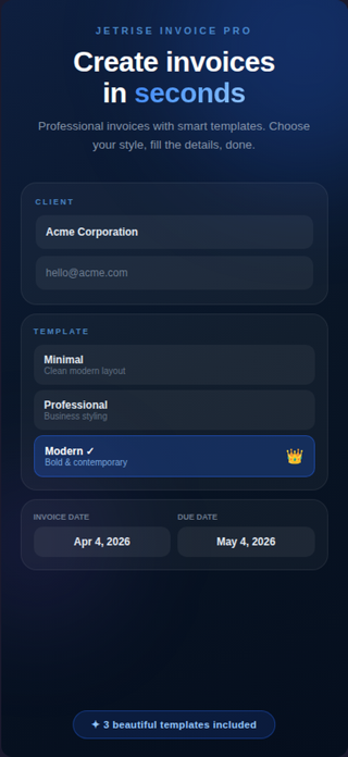 JetRise Invoice Pro Screenshot 2 of 7