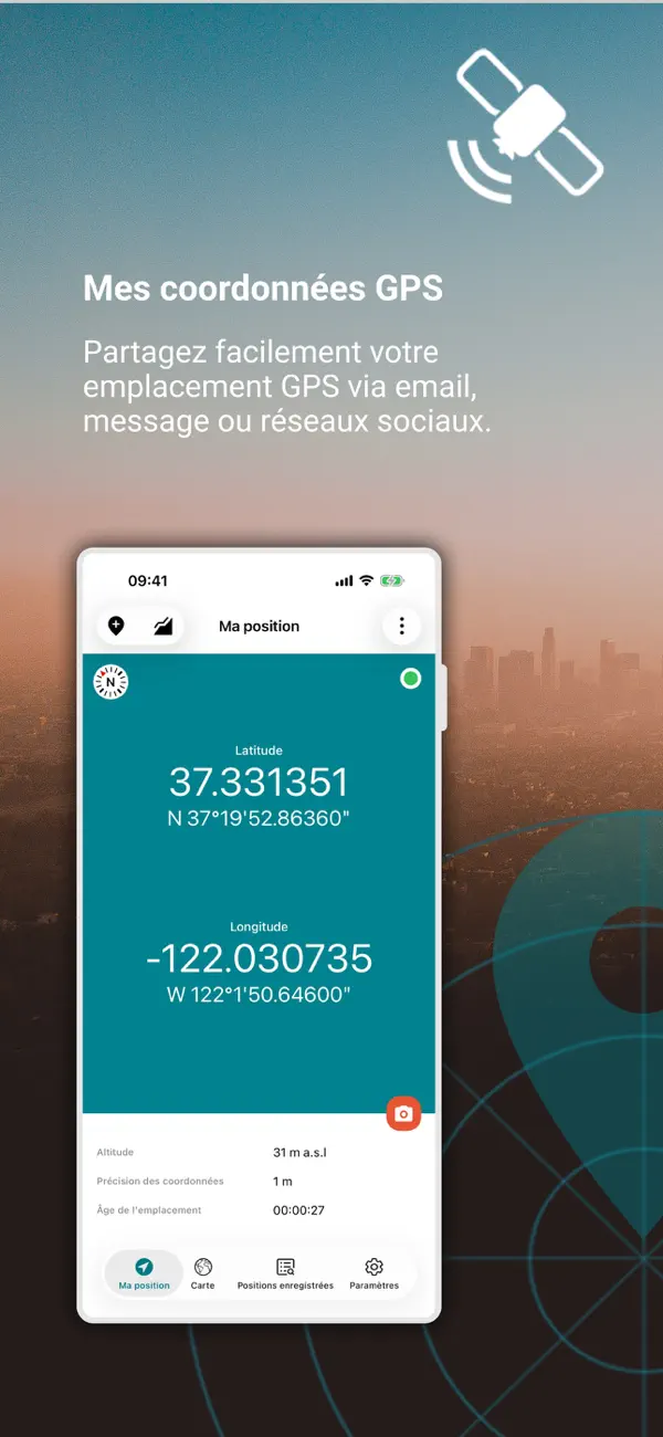 Screenshot #1 pour Mes Coordonées GPS