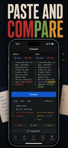 文本对比 代码差异检查器 行级合并工具 screenshot
