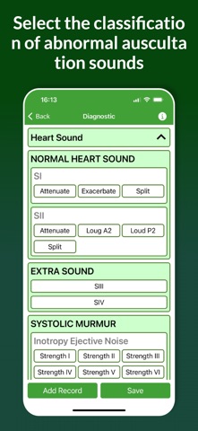 Auscultation Sound Recording iPhone screenshot