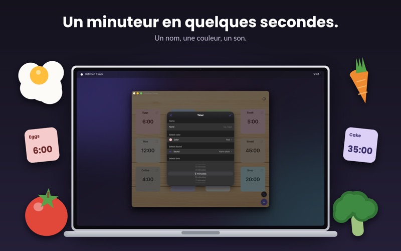 Screenshot #2 pour Minuteur Cuisine & Pomodoro
