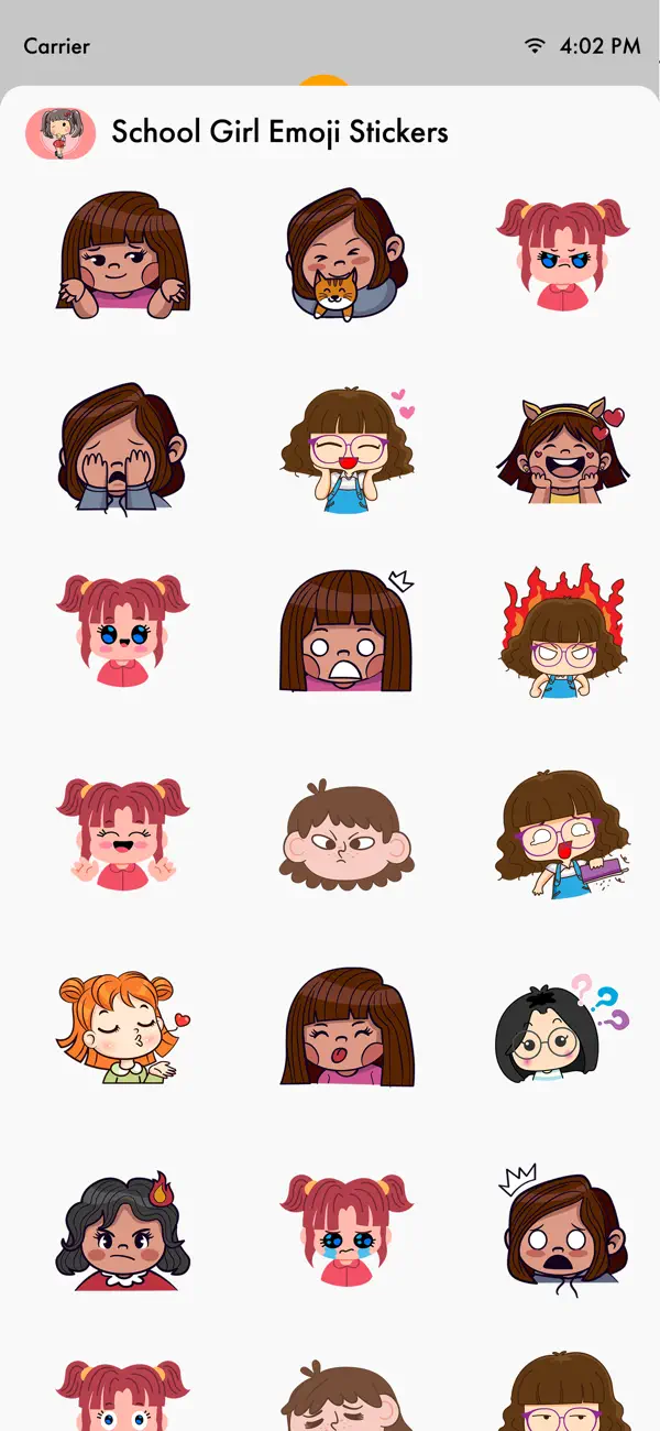 Screenshot #3 pour School Girl Emoji
