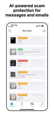Scam Scan - Fraude Detection iPhone screenshot