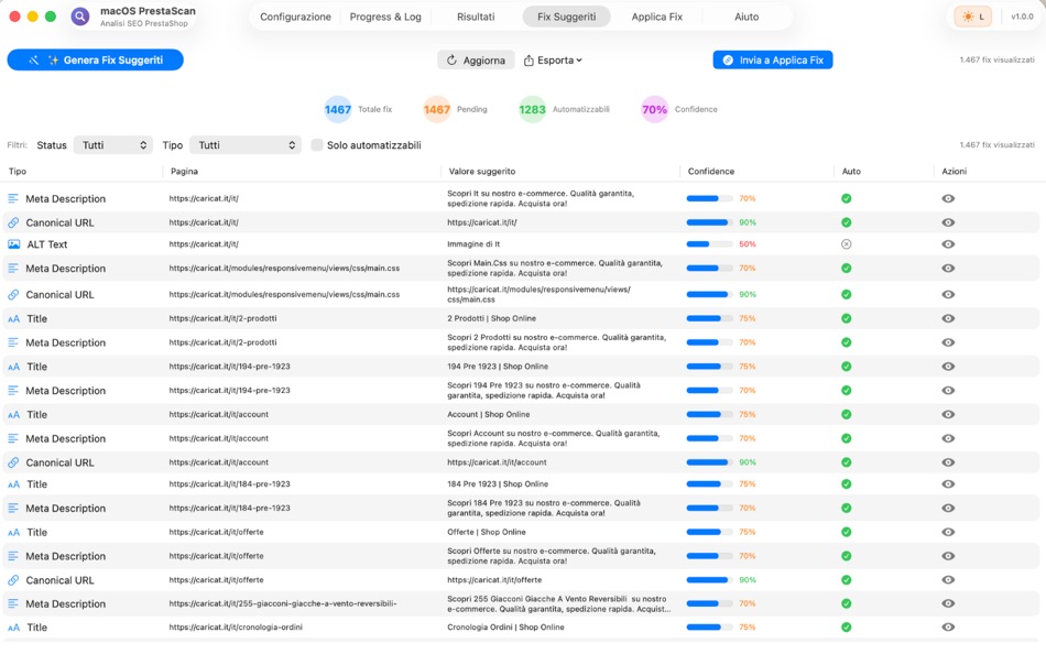 #7. PrestaScan AI - SEO scanner (macOS) Podle: Immaginet Srl