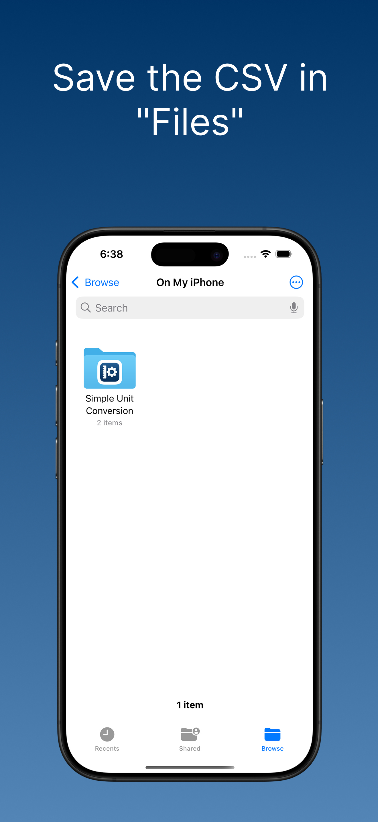 Simple Unit Conversion app