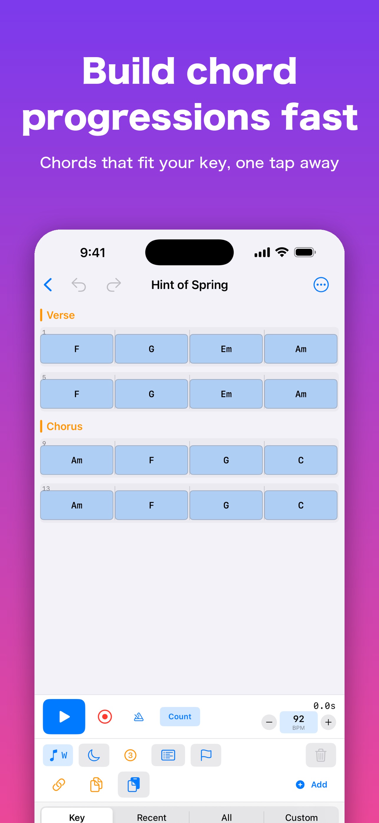 Screenshot 1 of SongSketch: Chord Songwriting