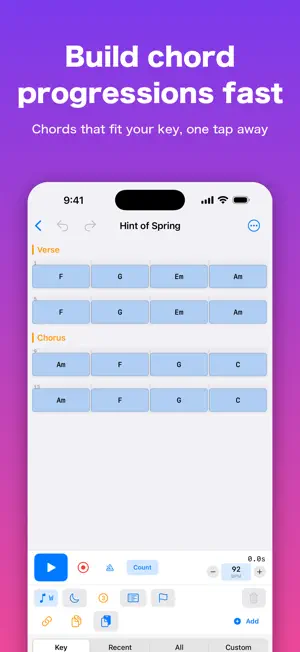 SongSketch: Chord Songwriting screenshot 1