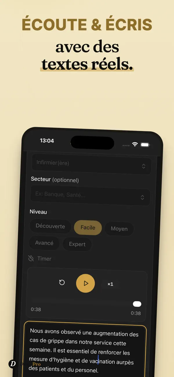 Screenshot #2 pour Dictée Pro, orthographe adulte
