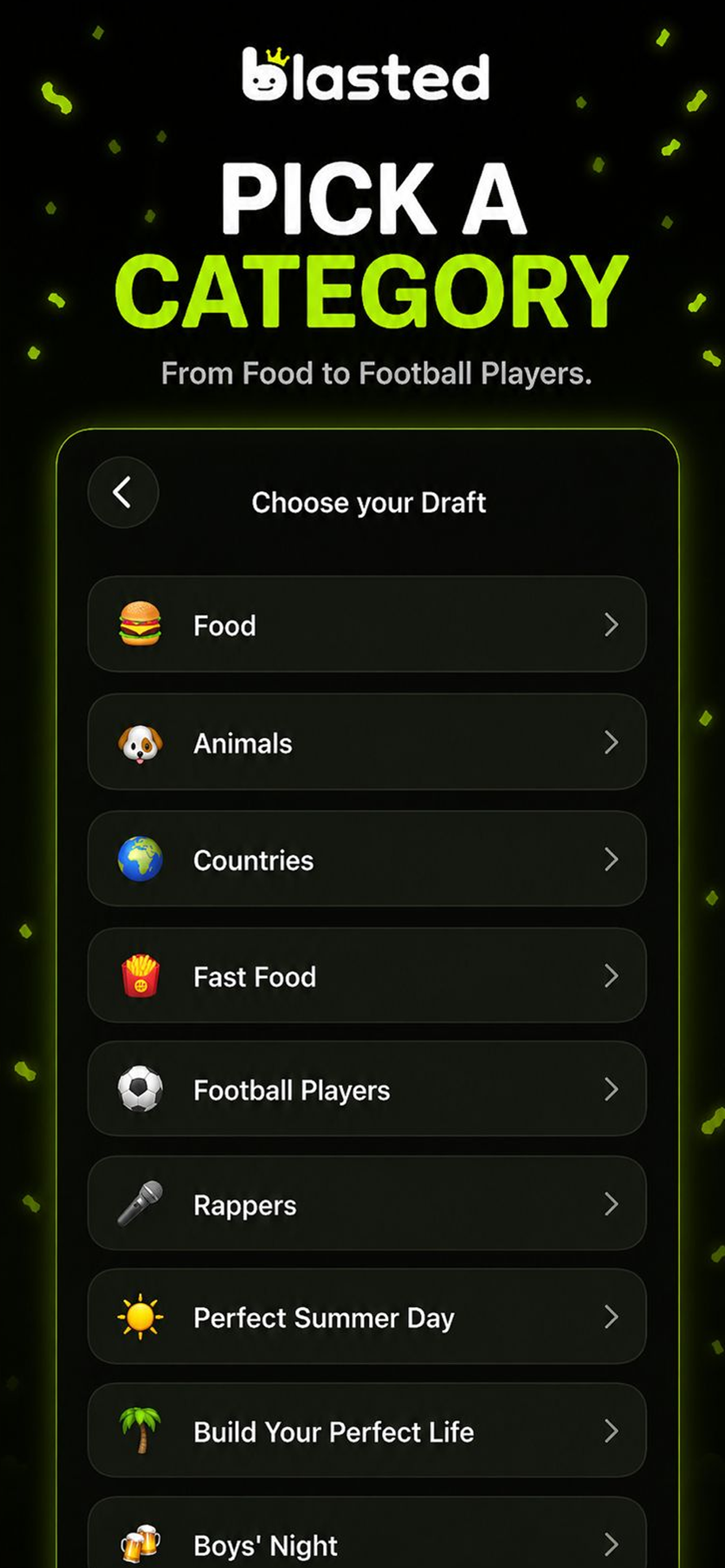 BLASTED - draft party game