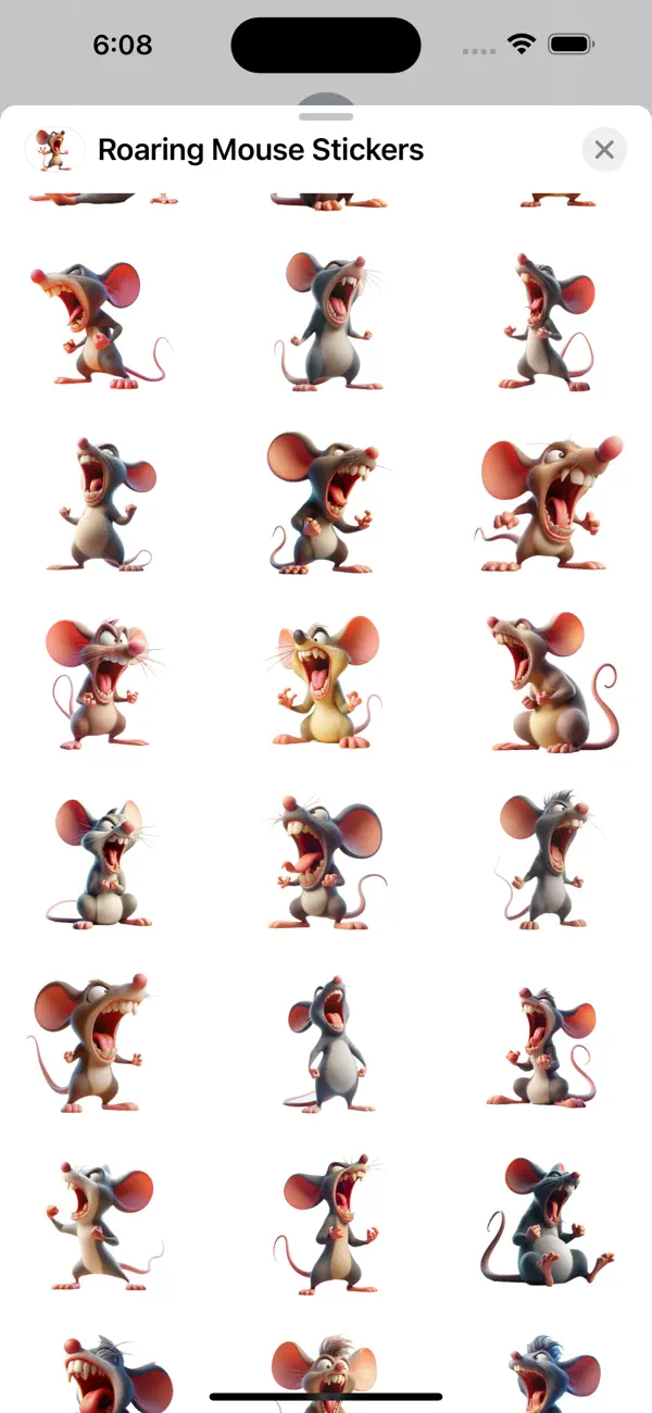 Screenshot #2 pour Roaring Mouse Stickers