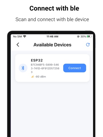 BLE WiFi Setup – IoT Devices ipad screenshot 2