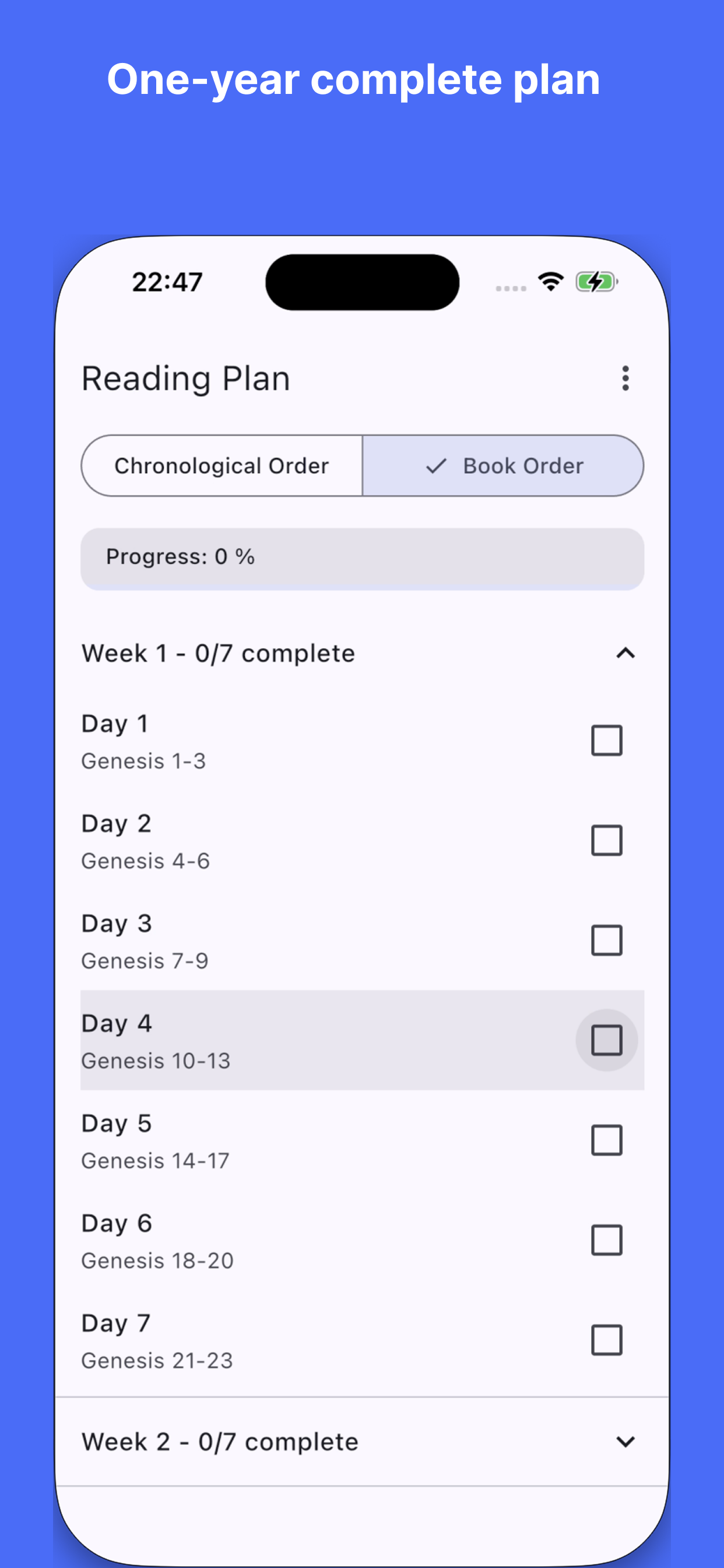 Bible Planner - Reading Plans