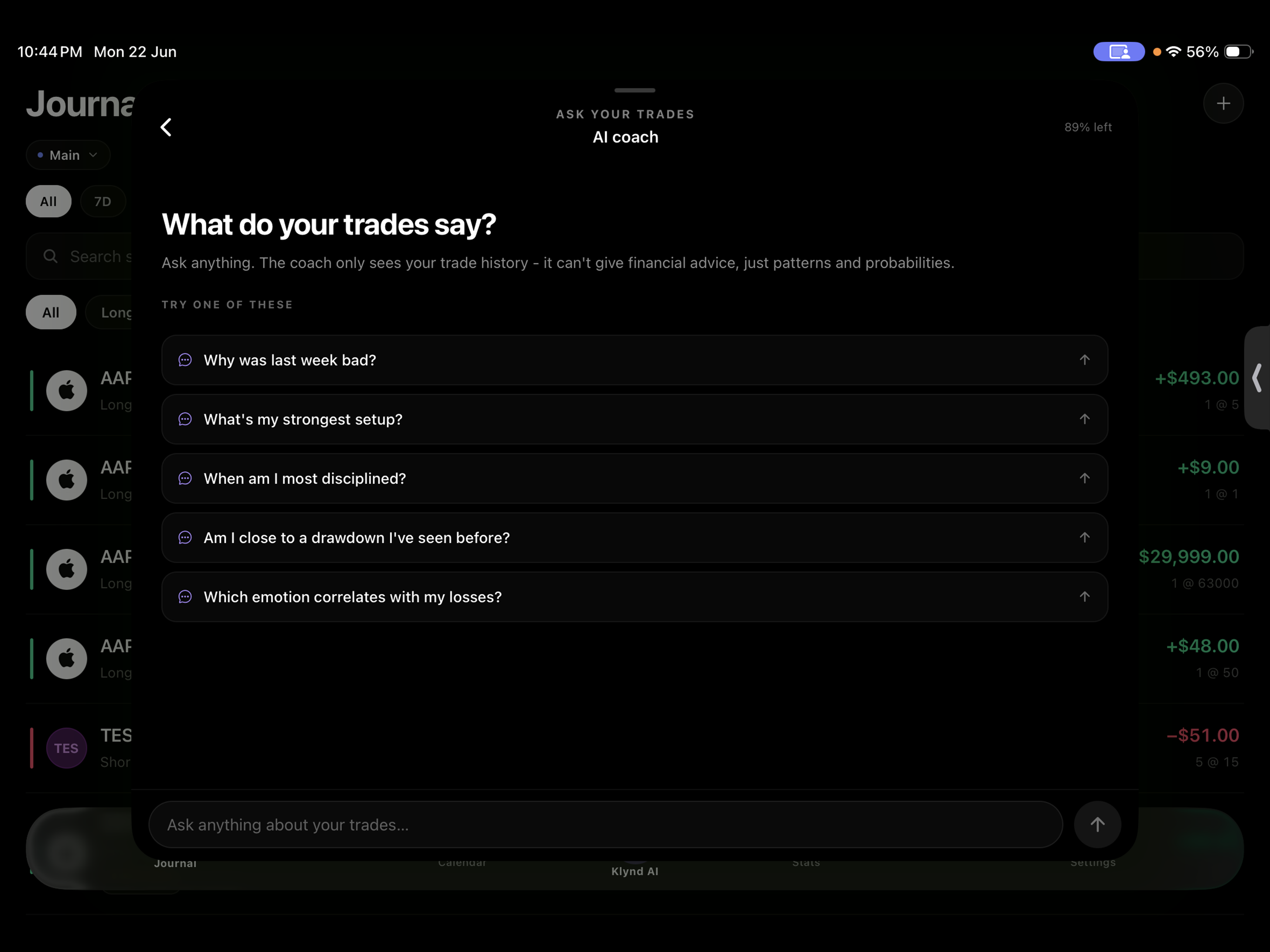 Klynd - AI Trading Journal screenshot 10