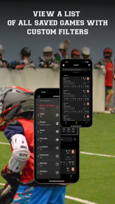 Lacrosse Simple Stats Tracker iPhone screenshot 7 - Sports app