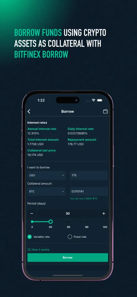 Bitfinex app screenshot 5