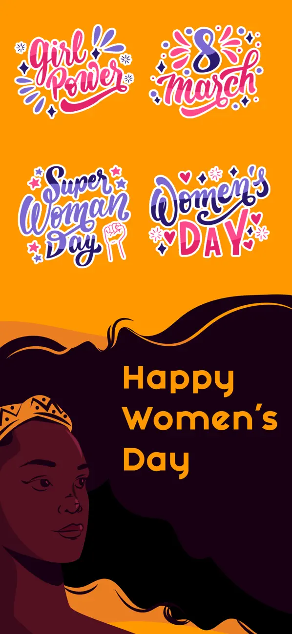 Screenshot #1 pour Women's Day Stickers!!