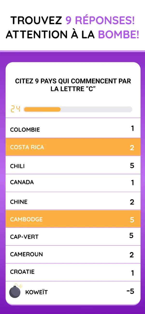 Screenshot #2 pour Devineuf: Jeu de Soirée Trivia