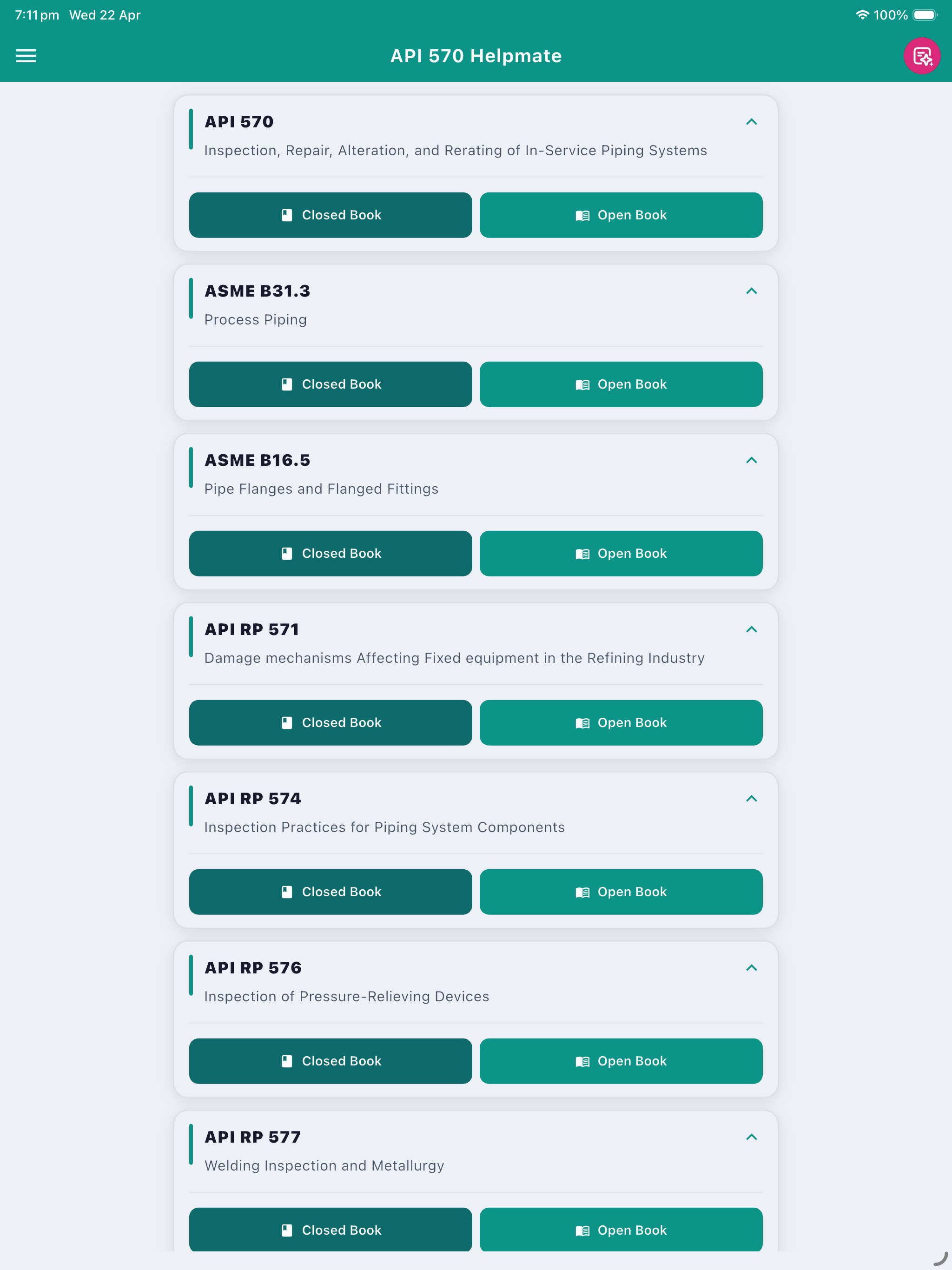 API 570 Helpmate