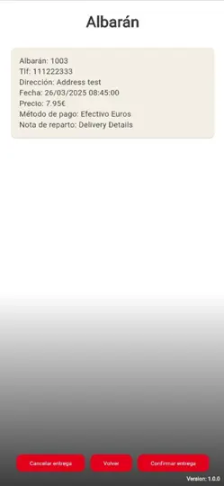 Captura de pantalla de Telepizza Rider en iPhone 3
