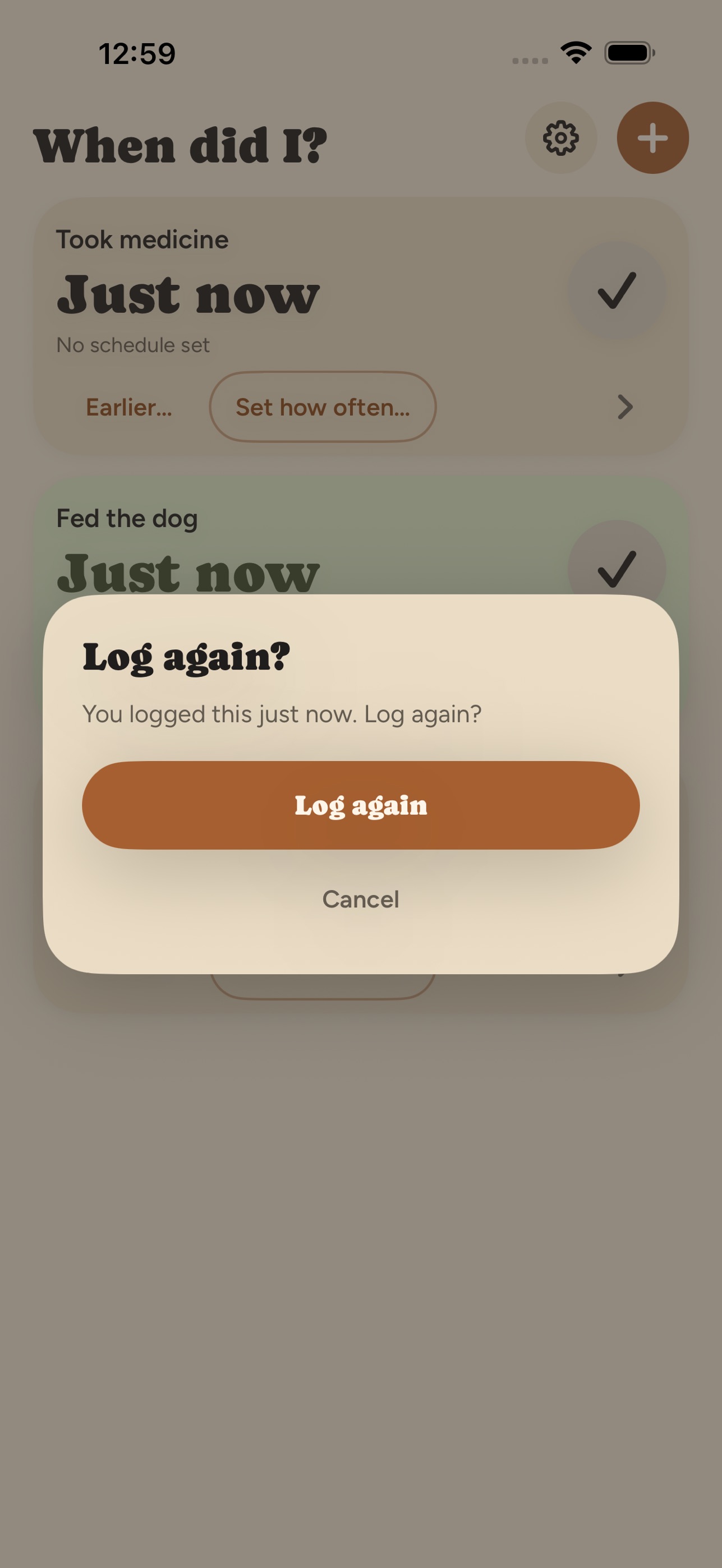Screenshot 3 of One Tap: When did I?