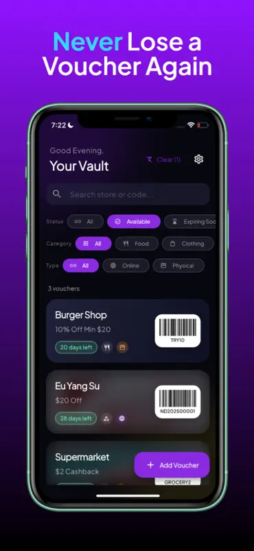 Vouchet: Voucher Vault screenshot 1 of 4