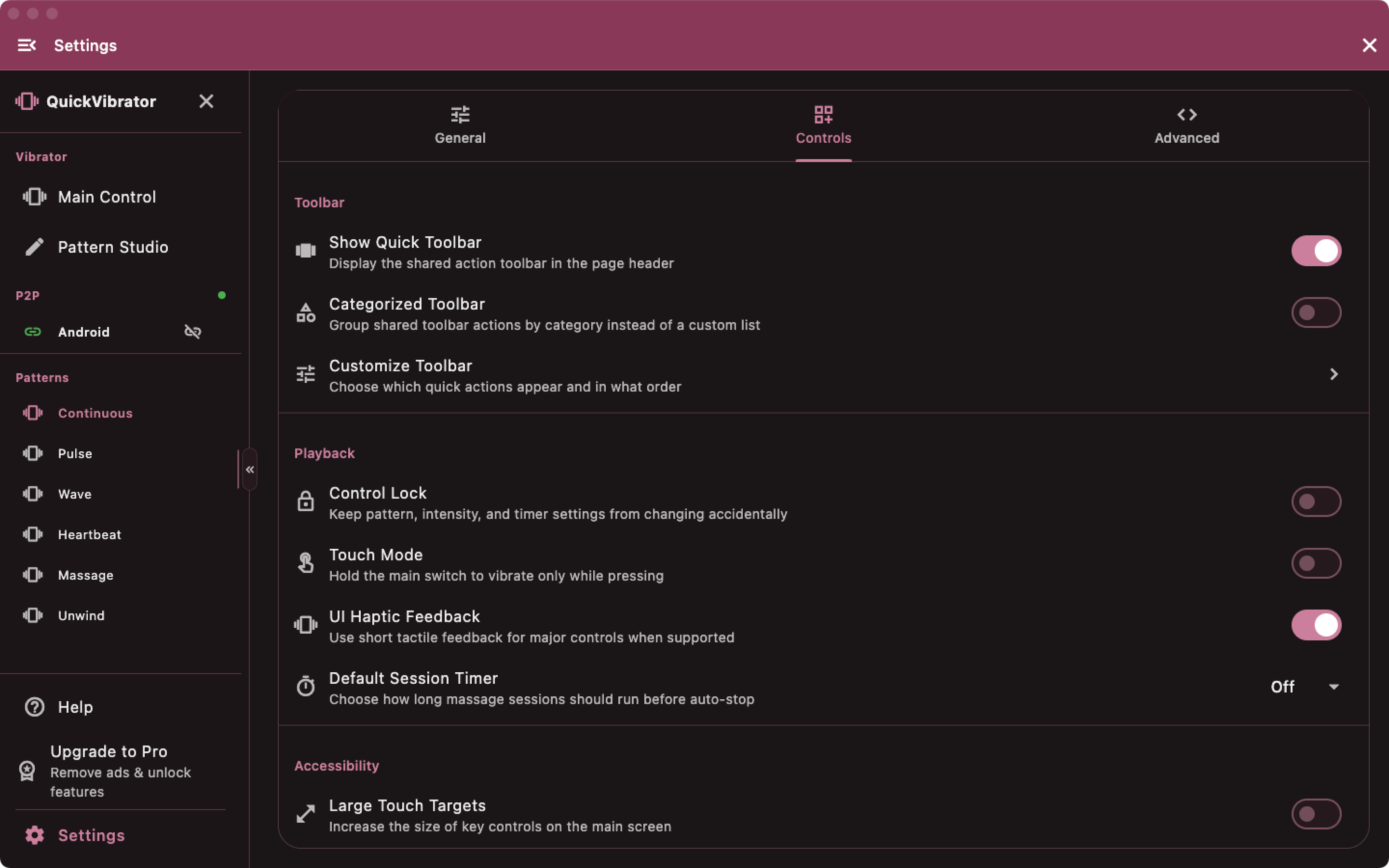 QuickVibrator - Remote Sync