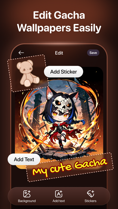 Gacha life HD wallpaper maker iPhone screenshot 2 - Graphics & Design app