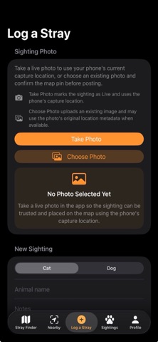 StraySpotter screenshot