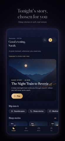 DreamTide: Sleep Stories iPhone screenshot